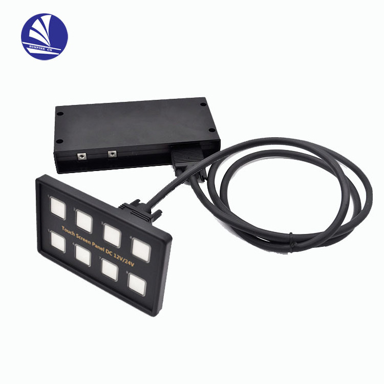 12V 24V 8 Gang LED Switch Panel with Control Box for Car Marine Boat Caravan Truck