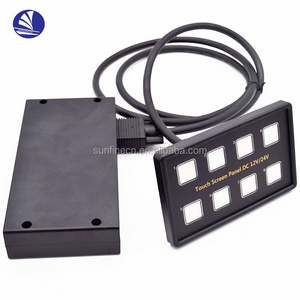 12V 8 GANG LED BACK LIT MEMBRANE TOUCH BOAT/CARAVAN DASHBOARD NIGHT SWITCH PANEL