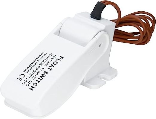 Bilge Pump Float Switch 12V 24V 32V Ignition Protected Mercury, White