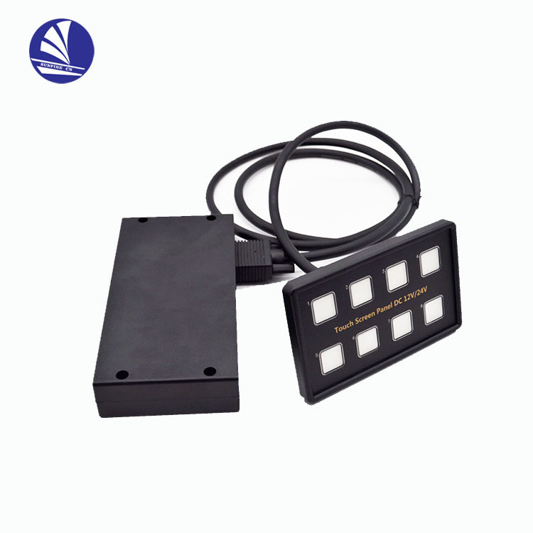 12V 24V 8 Gang LED Switch Panel with Control Box for Car Marine Boat Caravan Truck