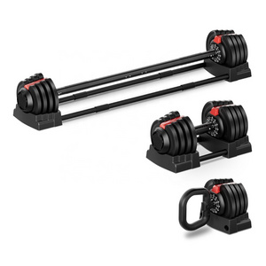 High Quality New 3-In-1 Design 18Kgs 40Kgs Adjustable Weight Sets Dumbbell & Barbell Kettlebell