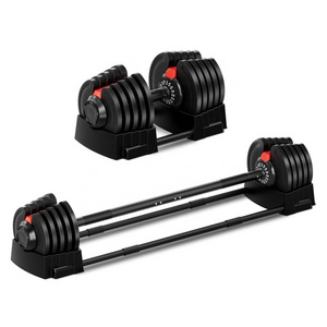 Sales Fitness Free Weights Set Dumbells Black 10-90Lb Adjustable Gym Dumbbell Set 2-In-1 40Kg For Home