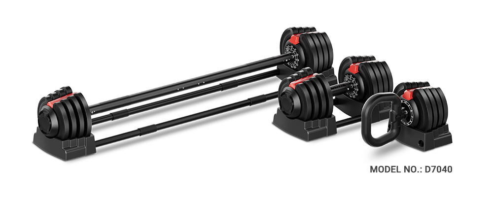 High Quality New 3-In-1 Design 18Kgs 40Kgs Adjustable Weight Sets Dumbbell & Barbell Kettlebell