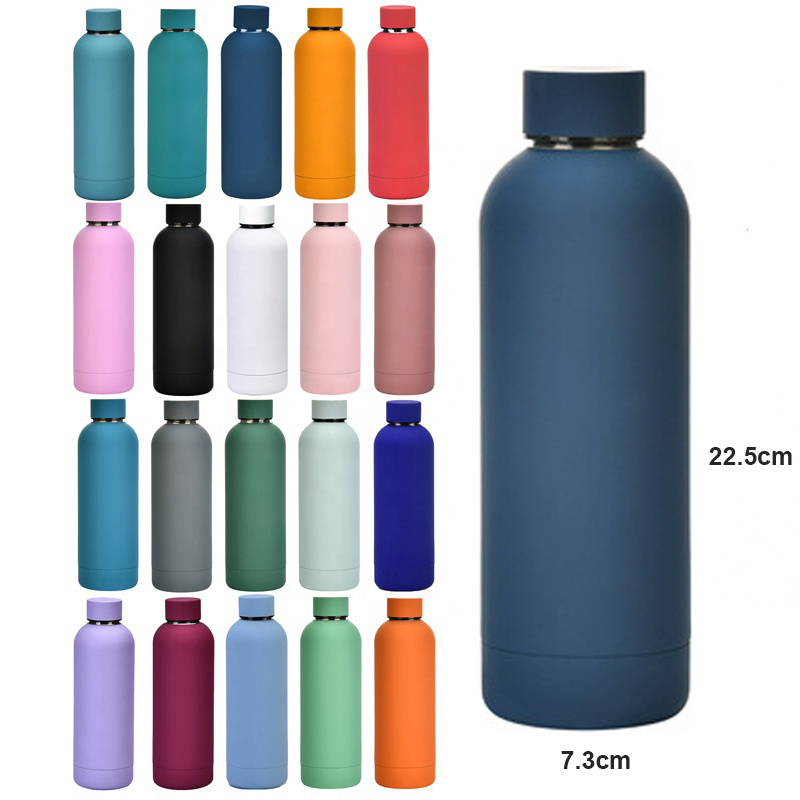 Customized NEW Stainless Steel Water Bottle With Straw Lid Flip Top Lid Wide Mouth Insulated Water Bottles Sports Canteen