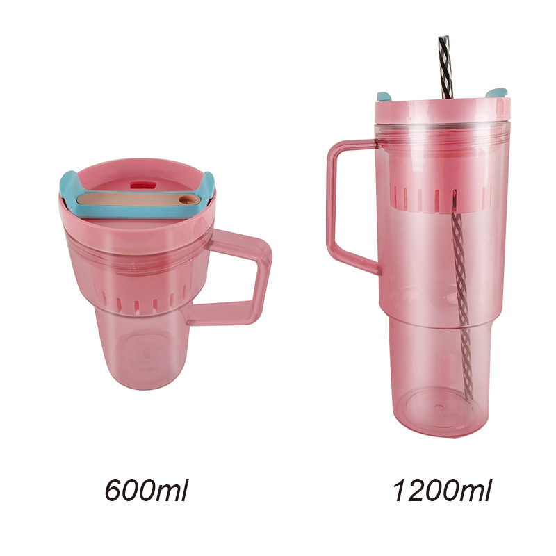 NEW HIGH QUALITY 20oz 40oz Coffee Sport Quencher Tumbler Tritan Plastic Tumbler with Handle and Lid with Infuser