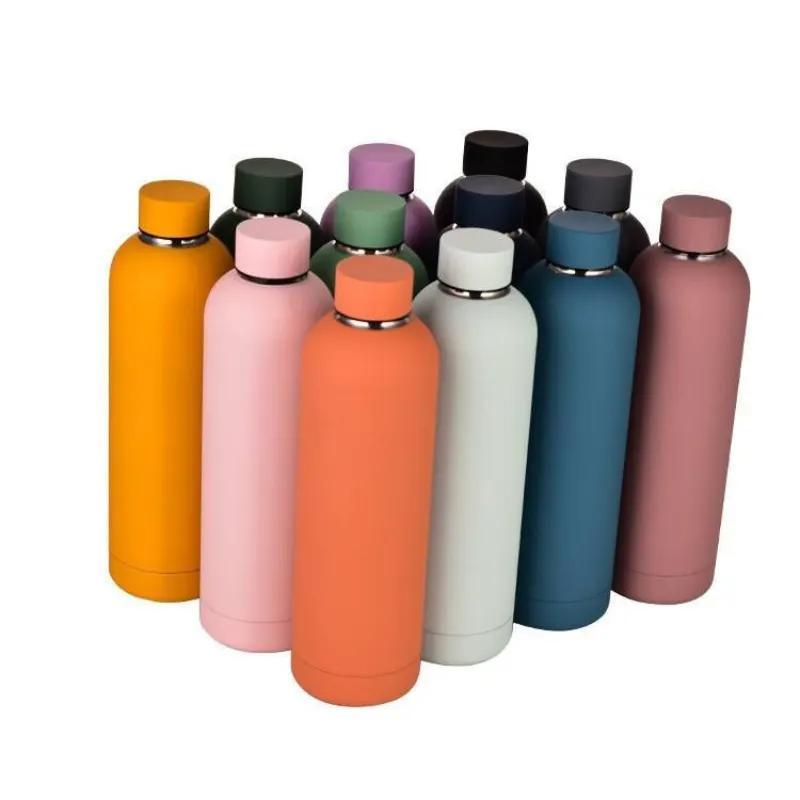 LASER LOGO FREE Factory Supply 500ml Stainless Steel Double Wall Vacuum Insulated Small Mouth Water Bottles With Custom Logo