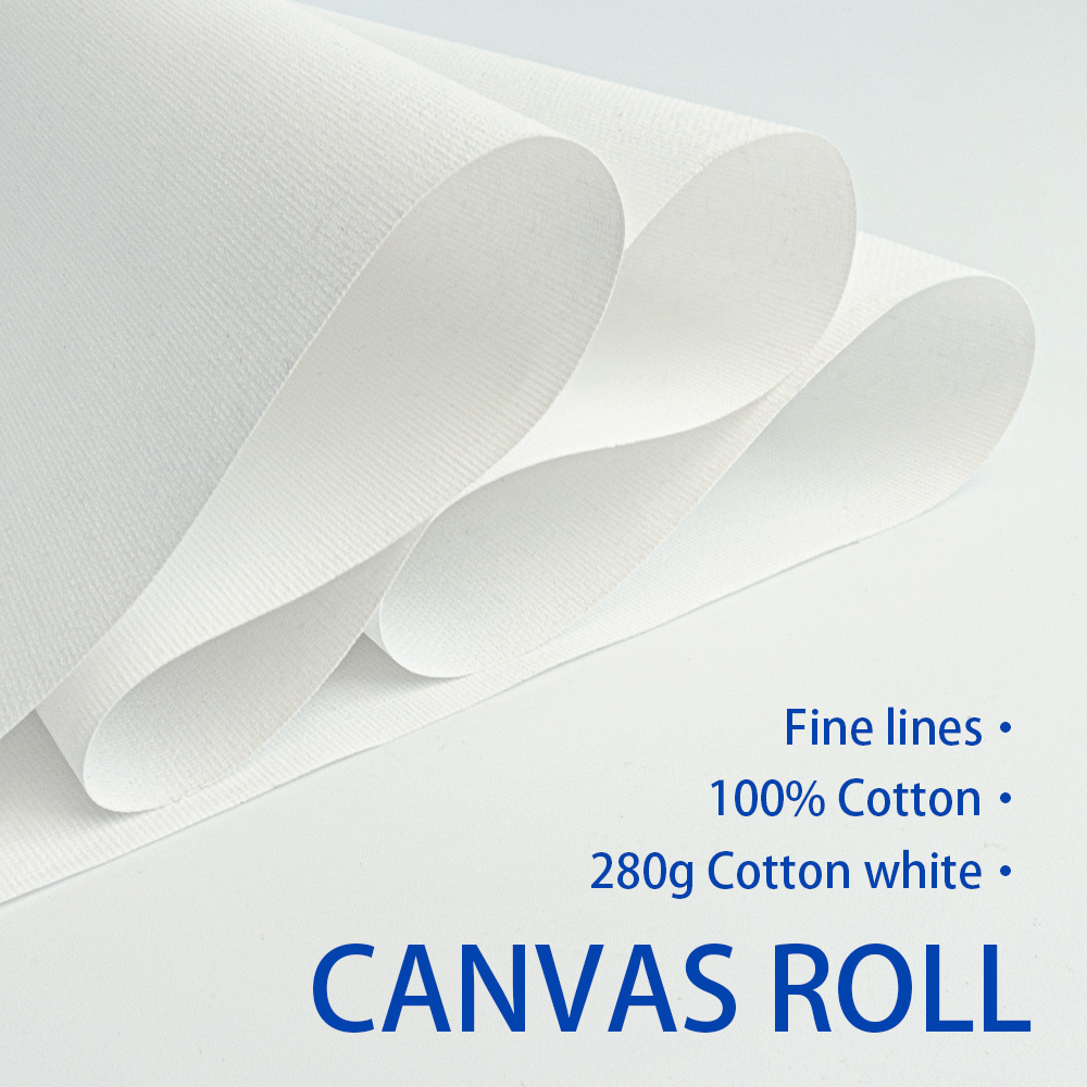 Art Canvas Roll Wide 1.8M Triple Primer 280g Cotton Stretched Canvas Print for Oil Painting Acrylic canvases