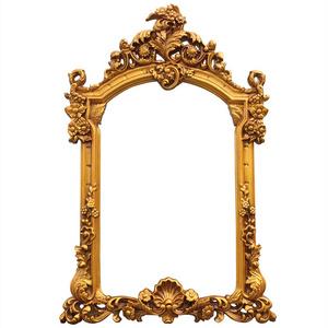 Baroque Moulding Ornaments Vintage PU Mirror Frame Picture Frame Decor