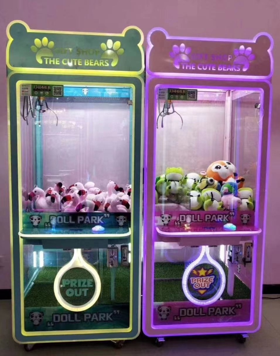 Game Room Coin Operated Arcade Toy Claw Crane Machine Plush Toy Catcher Prize Vending Machine