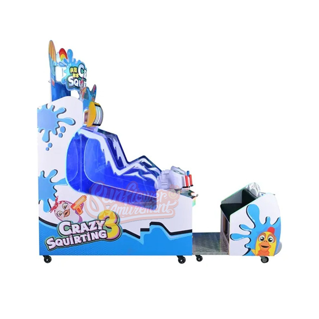 Amusement Park Rides Indoor Kids Coin Operated Game Water Shooting Arcade Skill Game Machine