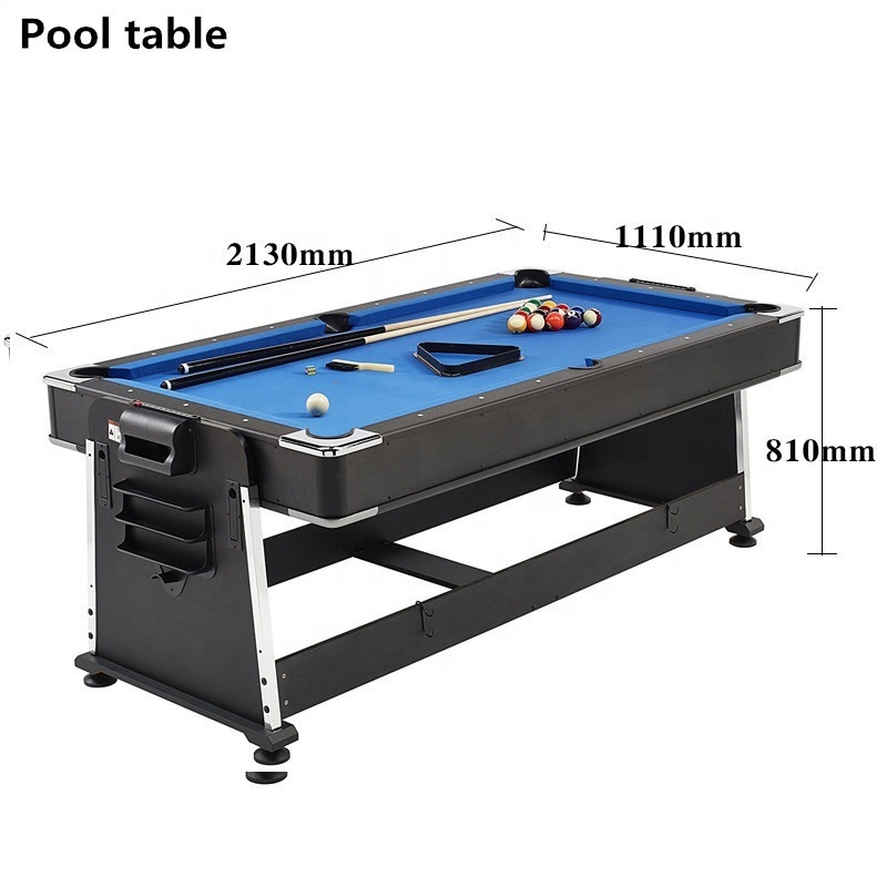 Multi Game 6 FT 7 FT 4 In 1 Rotating Air Hockey Snooker Pool Dining Billiard Table Tennis Table for Adults