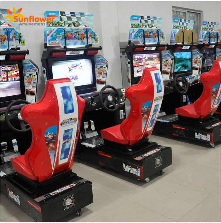 Indoor 3D racing arcade game machine 32 inch kids outrun simulator game machine for sale