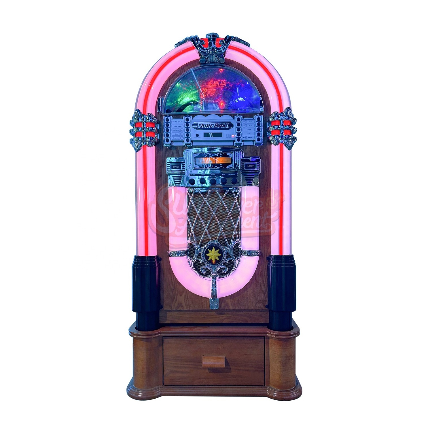 Coin operated digital jukebox music CD player phonograph jukebox machine retro jukebox classic machine  arcade game