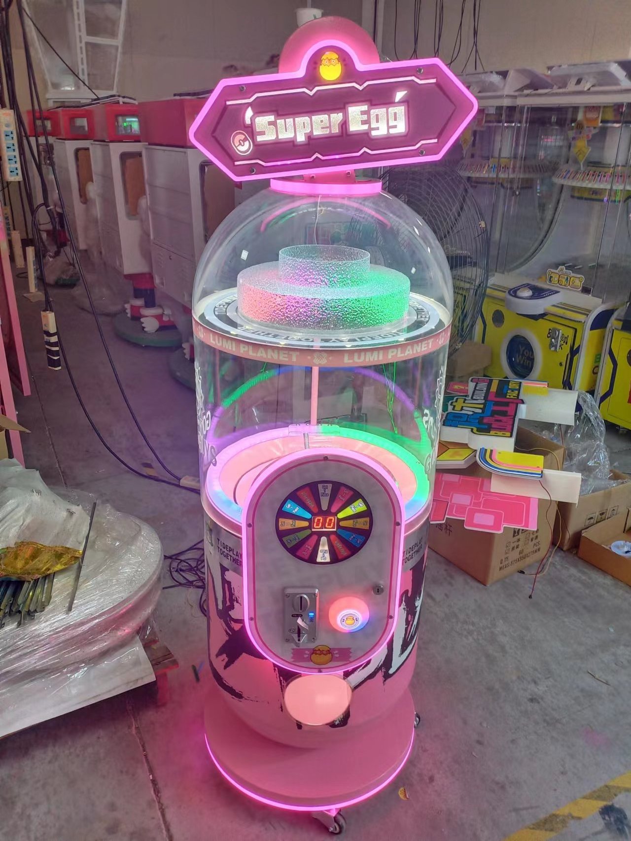 Coin Operated Automatic Crystal Capsule Toy Vending Machine Capsule Gashapon Vending Machine