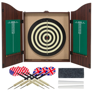 Professional Bristle Dartboard Cabinet Set Metal Corner Reinforcement Regulation Steel Tip Dartboard with Tip Dart Scoreboards