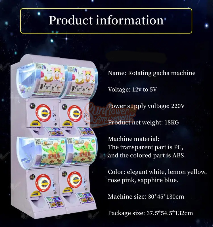 Coin Operated Double Layer Toy Capsule Vending Machine Gachapon Machine Bouncy Ball Vending Machine for Sale