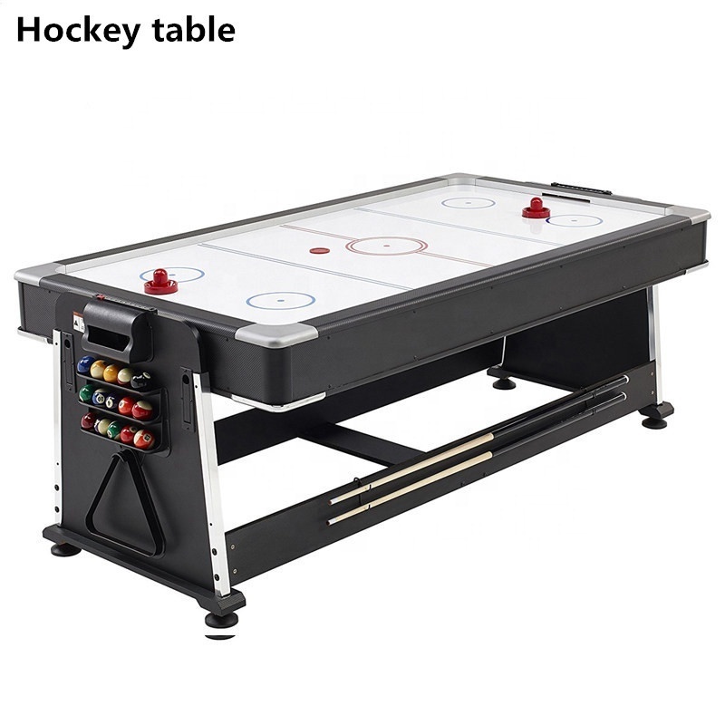 Multi Game 6 FT 7 FT 4 In 1 Rotating Air Hockey Snooker Pool Dining Billiard Table Tennis Table for Adults