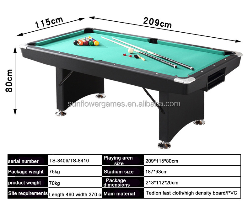 Factory Cheap Price Foldable Billiard Table Snooker Pool Table Mdf Table For 7ft