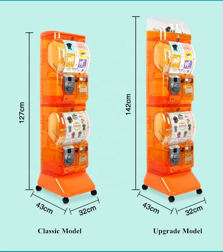 Wholesale coin operated capsule toys vending machine for foods and drinks gachapon machine vending