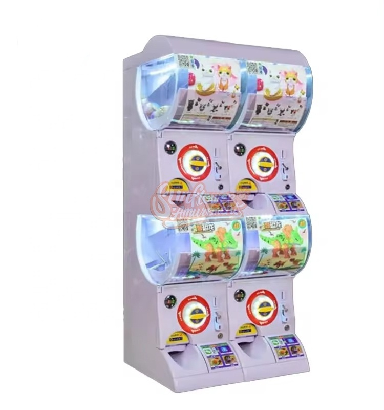 Coin Operated Double Layer Toy Capsule Vending Machine Gachapon Machine Bouncy Ball Vending Machine for Sale