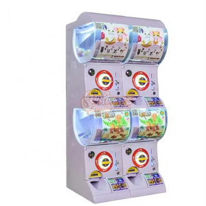 Coin Operated Double Layer Toy Capsule Vending Machine Gachapon Machine Bouncy Ball Vending Machine for Sale