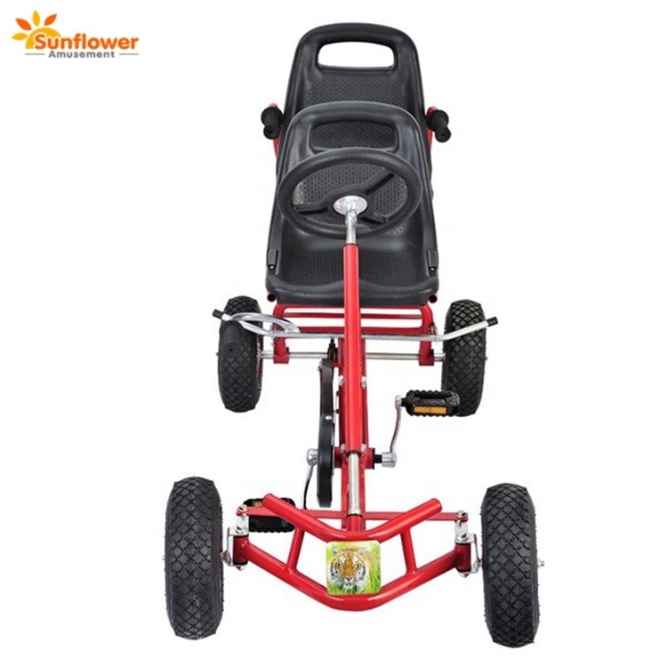 Kids Racing Car Game Outdoor Amusement Equipment Kids Pedal Go Karts 2 Seats