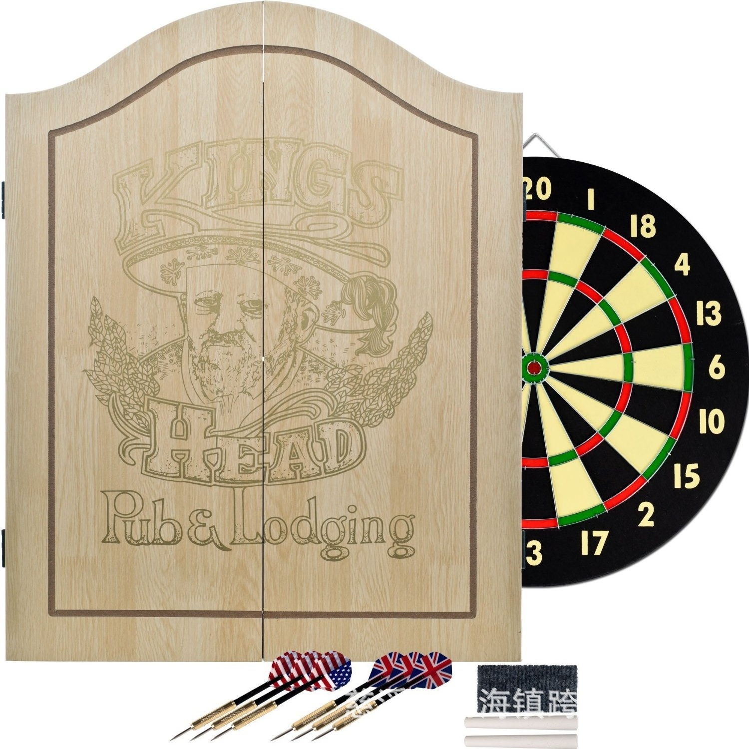 Professional Bristle Dartboard Cabinet Set Metal Corner Reinforcement Regulation Steel Tip Dartboard with Tip Dart Scoreboards