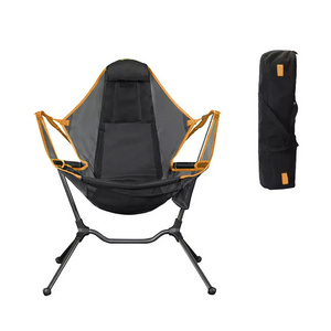 Portable Folding Rocking Lightweight Hiking Lawn Picnics Fishing Swinging Camping Chair with Pillow