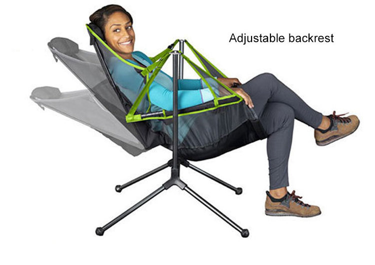 Portable Folding Rocking Lightweight Hiking Lawn Picnics Fishing Swinging Camping Chair with Pillow BestSuppliers