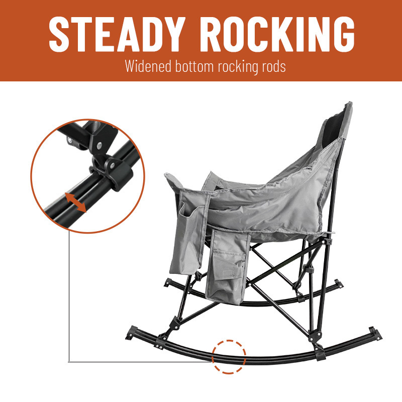 Heavy Duty Oversize Luxury Portable Rocking Chair Camping Outdoor Wholesale