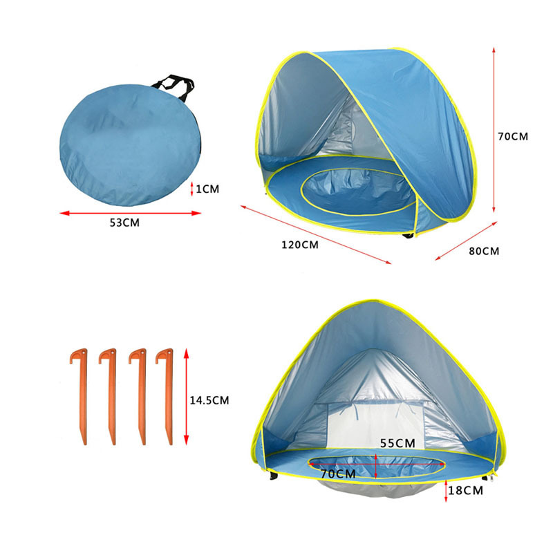 Sun Protecting Anti Mosquito Bites Pop Up Outdoor Camping Beach Baby Tent With Net