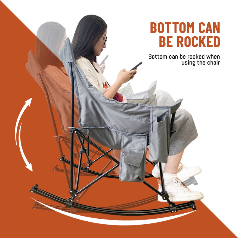 Heavy Duty Oversize Luxury Portable Rocking Chair Camping Outdoor Wholesale