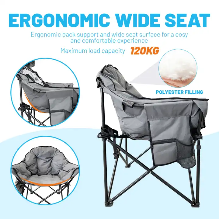 Oversized Comfy Sofa Padded Indoor Foldable Camping Moon Chair