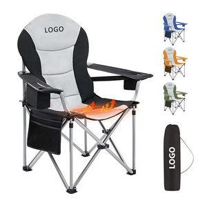 heated folding outdoor camping fishing chair heat up chair