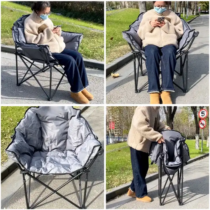 Oversized Comfy Sofa Padded Indoor Foldable Camping Moon Chair