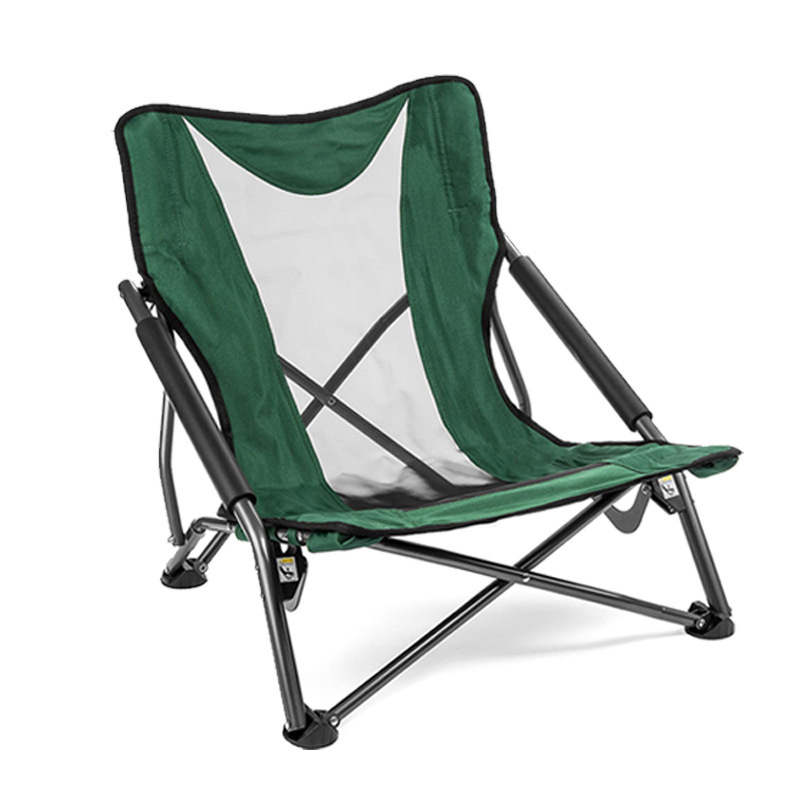 Custom Summer Mesh Low Lounger Portable Folding Sea Beach Chairs For Outdoor Camping