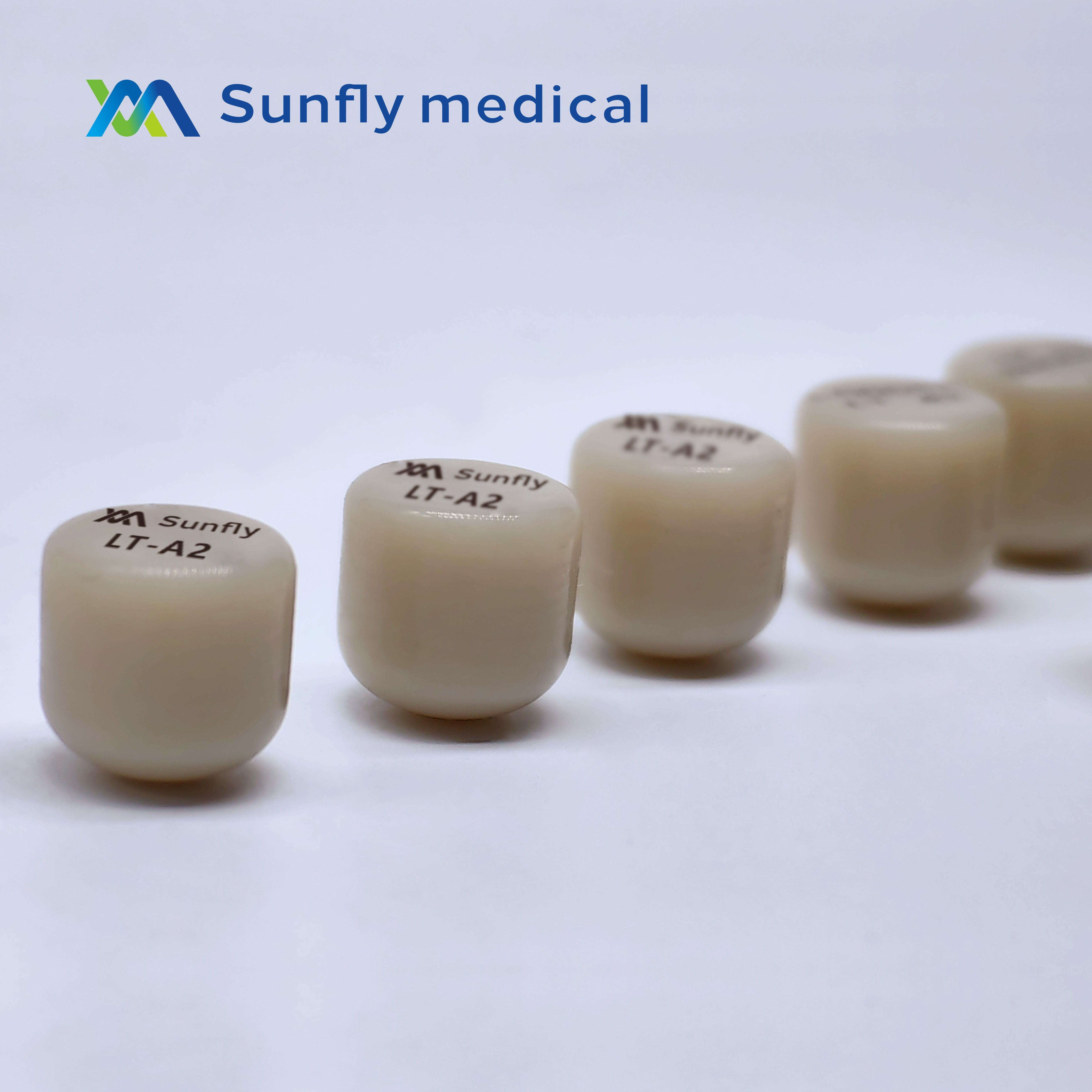 Sunfly Dental Material Glass Ceramic For Dental Lab Ht Lt Dental Lithium Disilicate Press Ingots