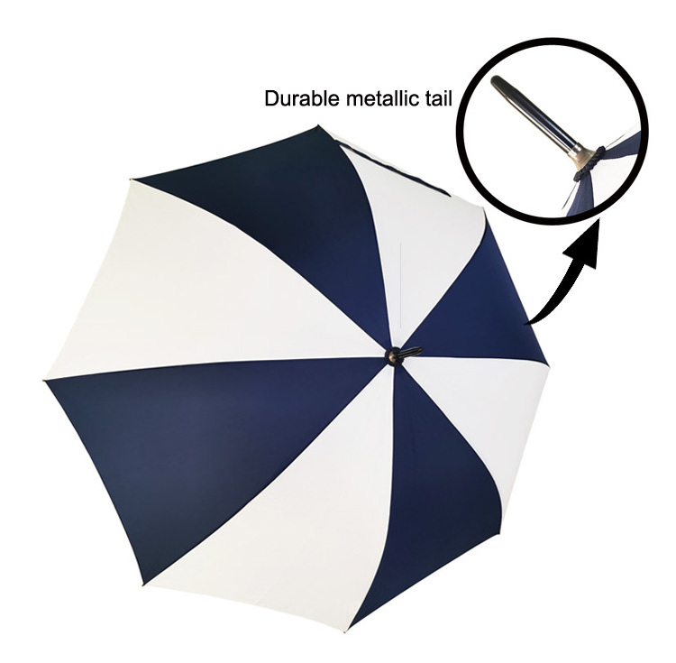 27 Inch J Handle Promotional Waterproof Pongee Golf Umbrella