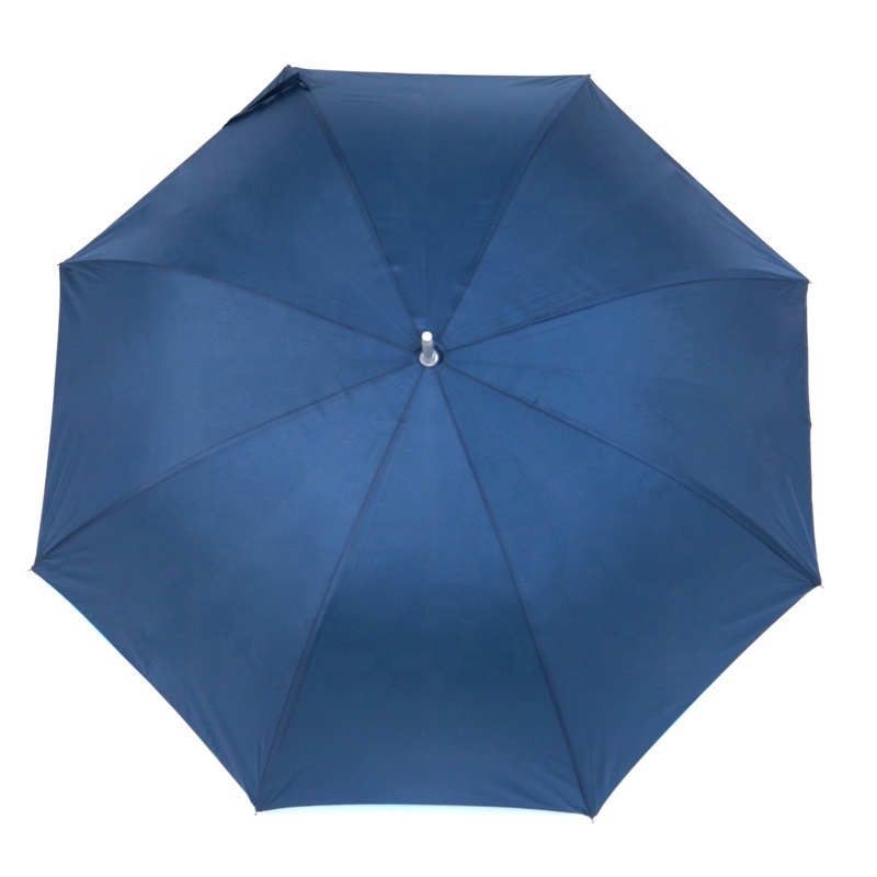 Rubber Handle Aluminum Alloy Tube Frame Fibreglass Auto Open Strong Windproof Double Layer Ultra Light Stick Straight Umbrella