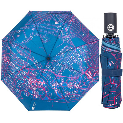 Custom Digital Printing 3-Fold 21 Inch Automatic Open Telescopic Waterproof Folding Umbrella Women for the Rain