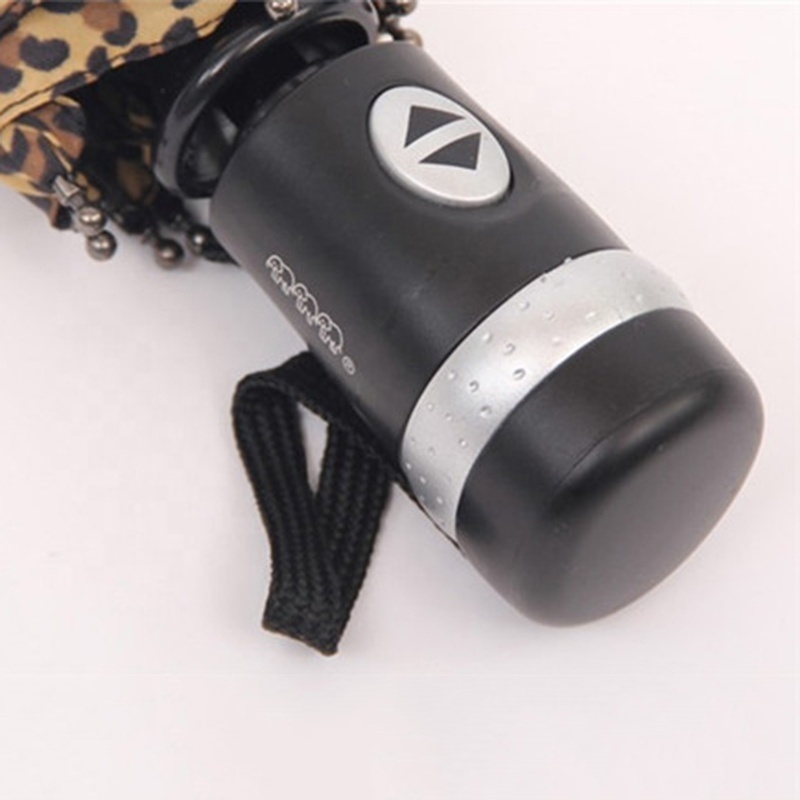 10 Ribs Fold Windproof Custom Auto Open And Close Leopard Printed Rain Umbrella