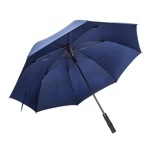 27Inch Navy Blue Pongee Rain Waterproof Custom Golf Umbrella with Foam Type Handle