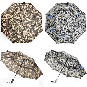 Sunfoo 21 Inch 3 Folding Automatic Hunter Camouflage Umbrella