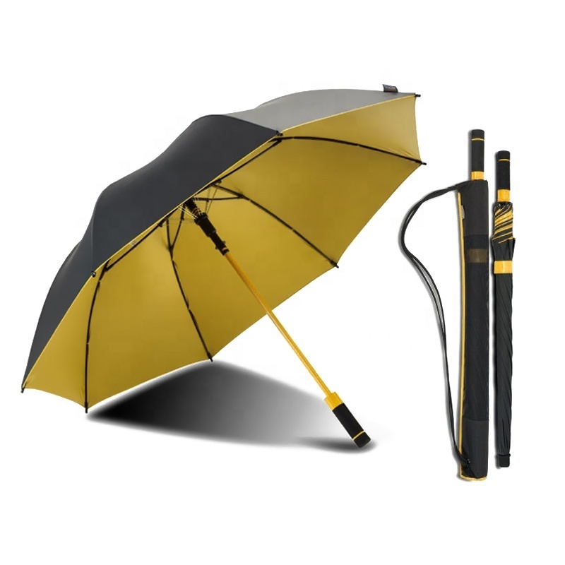 SUNFOO 30 Inch 2 Color Customised High Quality Storm Proof Golf Umbrella with Black Backing