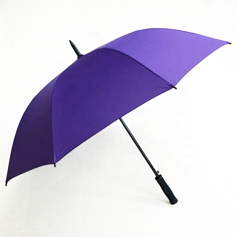 Stock Printed Golf Umbrella Promotional, Wholesale Purple Umbrella with Logo