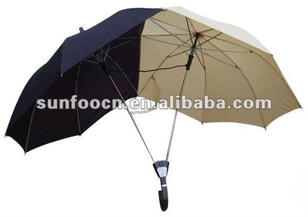 hanging handle walking straight couple umbrella for two person