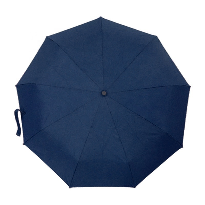 Water-Durable and Stylish Custom 9-Panel Windproof Auto Three Folding Umbrella with Logo Printing for Travel and Rain