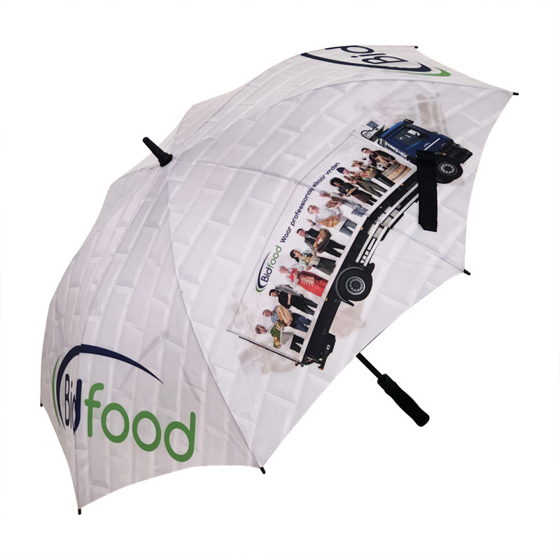 Big Size Custom Design Full Color Sublimation Printing Automatic Golf Umbrella