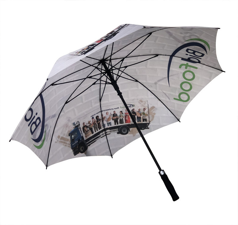 Big Size Custom Design Full Color Sublimation Printing Automatic Golf Umbrella