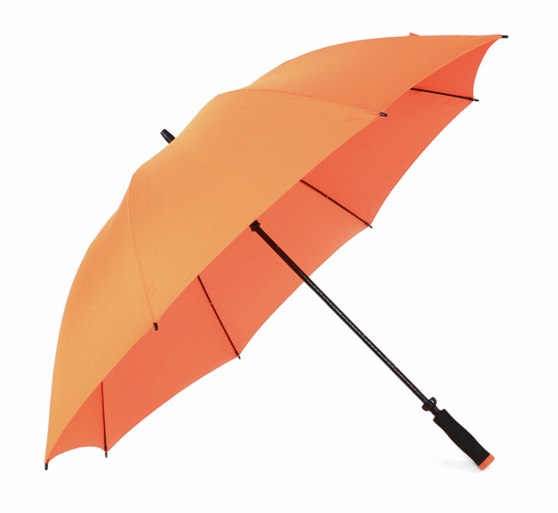 30 inch manual open fiberglass frame eva handle orange golf umbrella